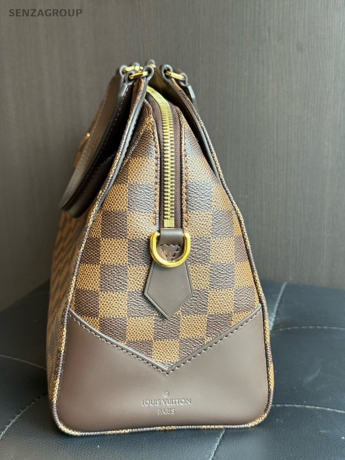 Louis Vuitton Kensington bowling Damier Ebene Top Handle 2way Shoulder Handbag