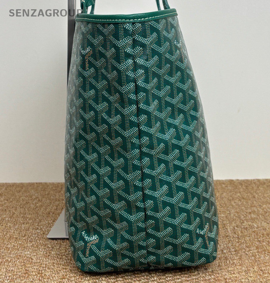 Goyard Anjou Tote Shoulder Bag Green Silver Women Classic Fashion
