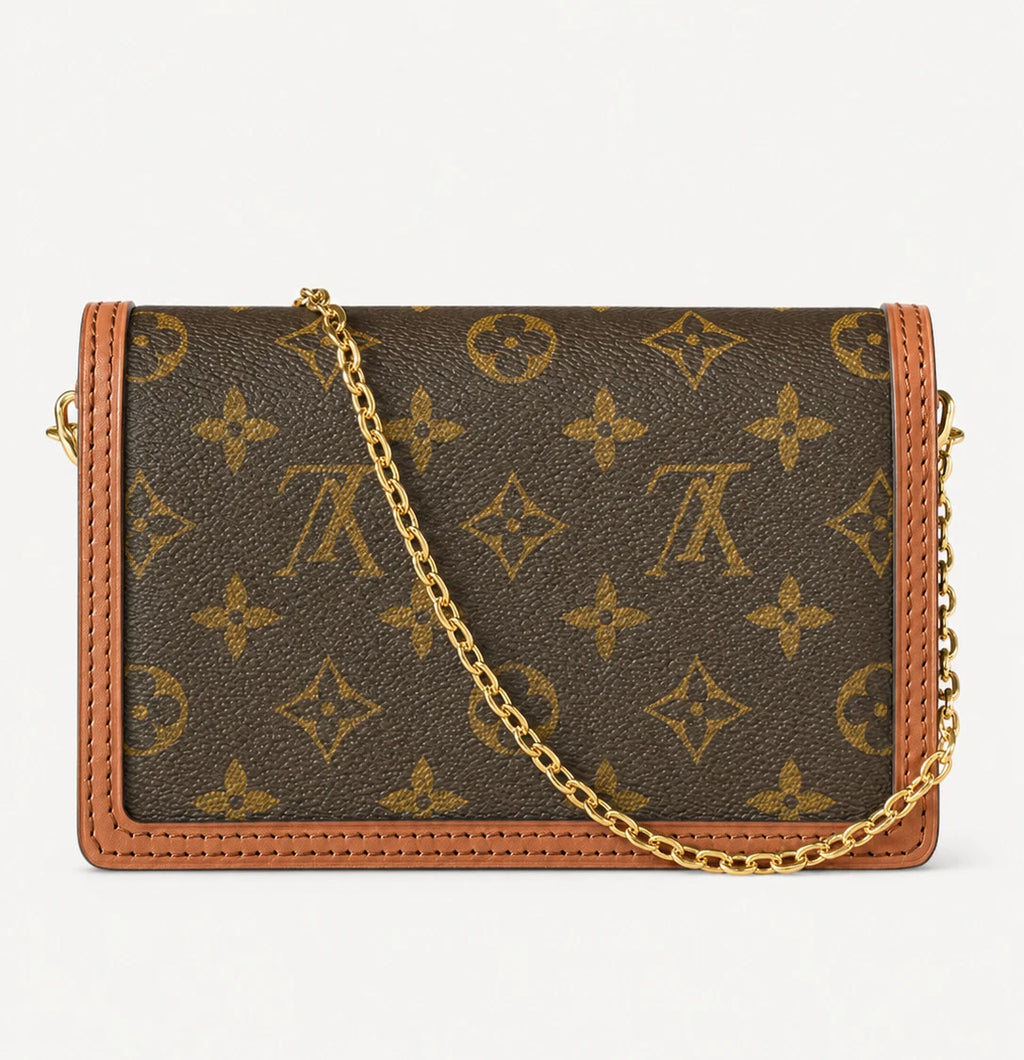 Louis Vuitton Shoulder Bag Monogram Canvas Brown Dauphine OS M68746
