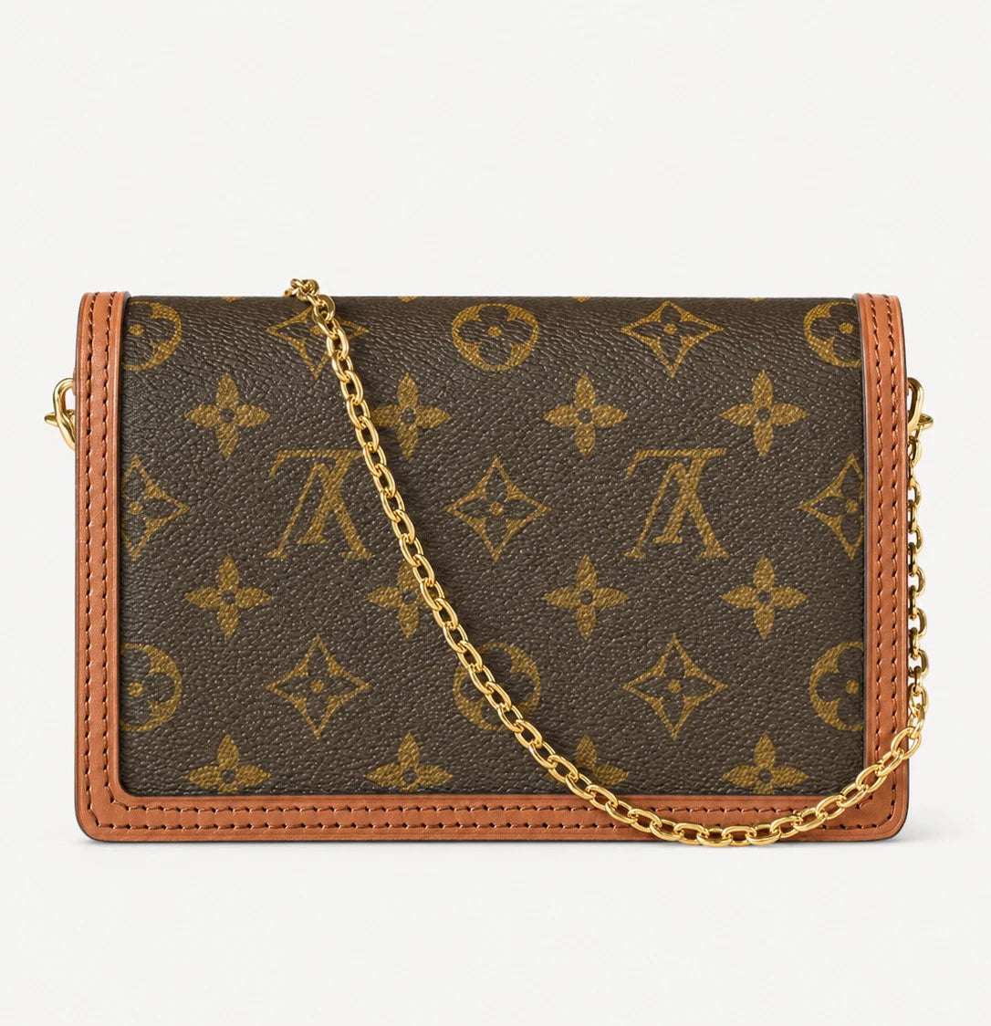 Louis Vuitton Shoulder Bag Monogram Canvas Brown Dauphine OS M68746