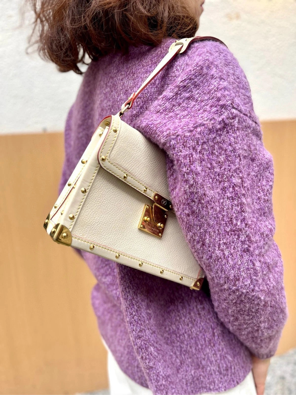 Louis Vuitton Tarantue Suhari Goatskin Rivet Shoulder Bag