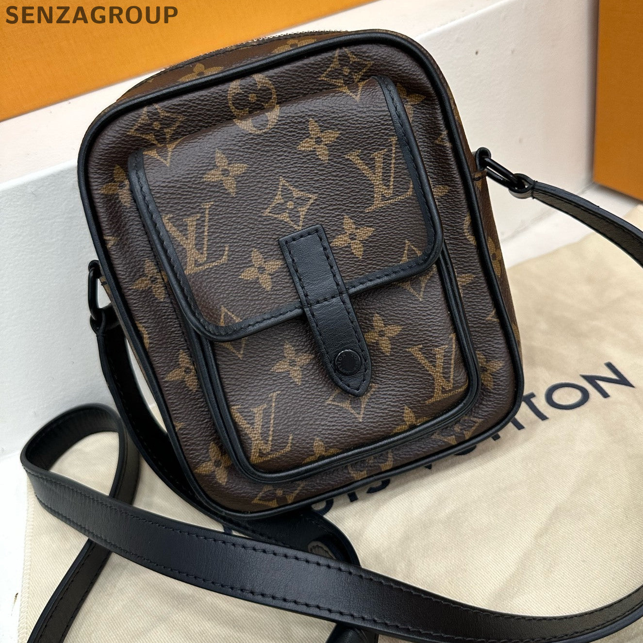 Louis Vuitton Monogram Christopher Camera Crossbody Bag Unisex Classic