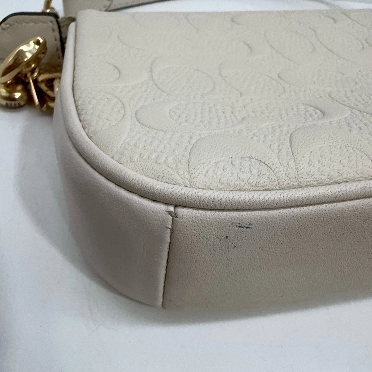 Coach Nolita 15 Mini Calfskin Handbag For Women Chalk White