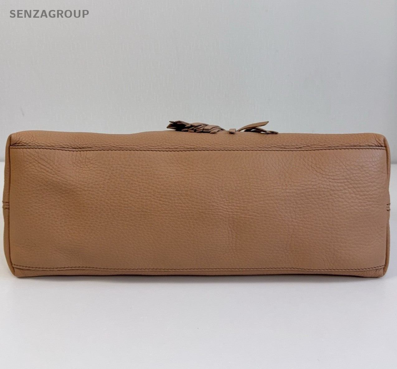 Gucci SOHO Chain Calfskin Shoulder Bag Brown Gold Women Classic Fashion
