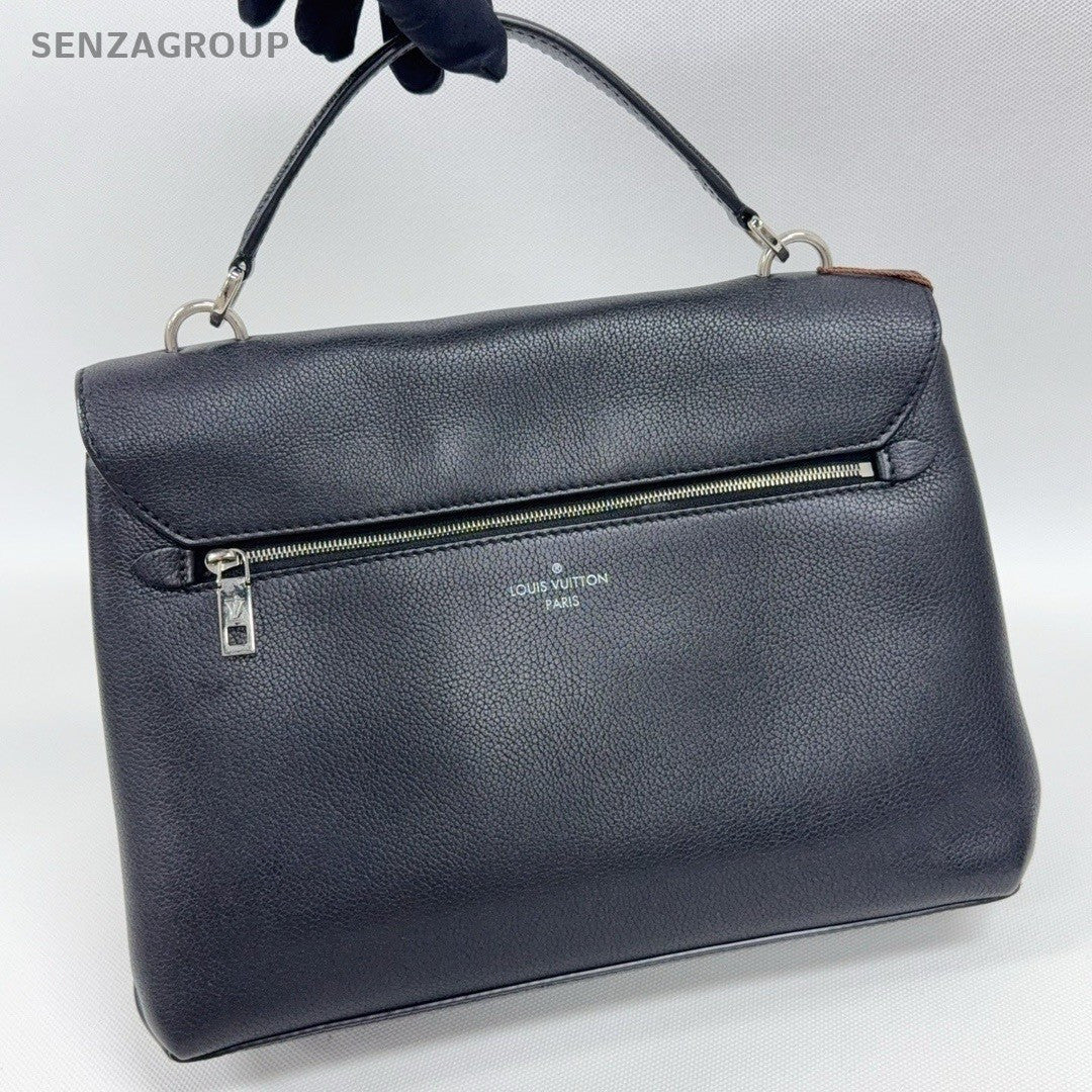 Louis Vuitton Lockme Tote Calfskin Top Handle Shoulder Crossbody Bag Women Black