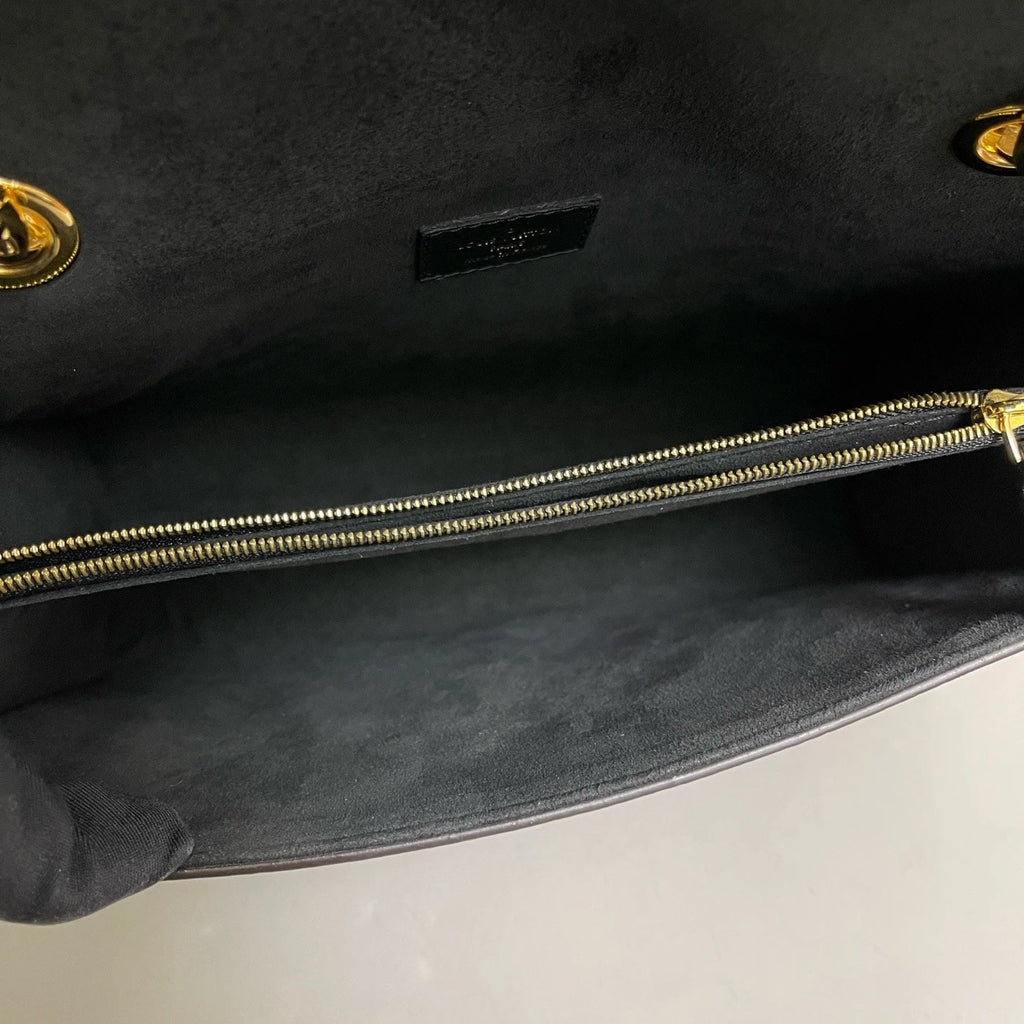 Authentic Louis Vuitton Victoire Chain Monogram Shoulder Bag Brown GHW