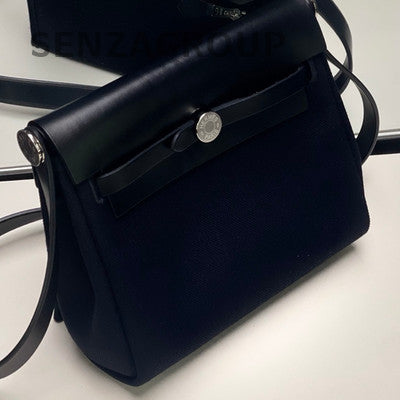 Hermès Mini Herbag Black Silver Shoulder Crossbody Bag Women's Classic