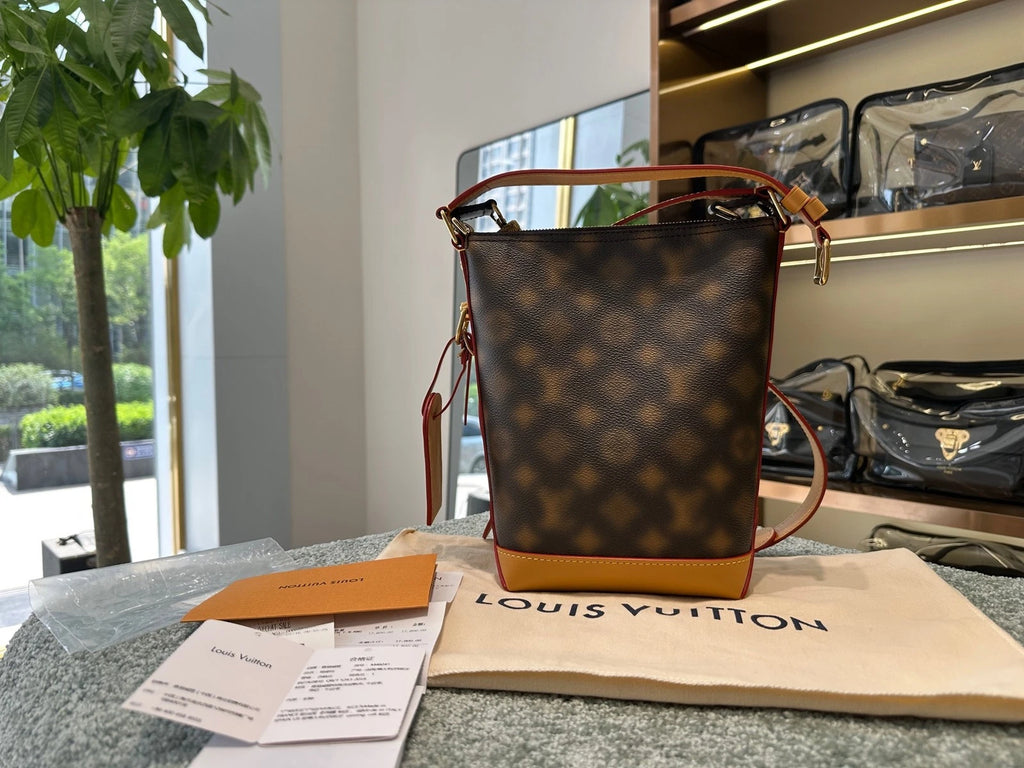 Louis Vuitton Monogram Canvas Leather Cruiser Shoulder Handbag For Women