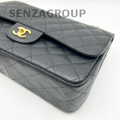 Chanel Classic Flap Jumbo Black Gold Chain Shoulder Crossbody Bag