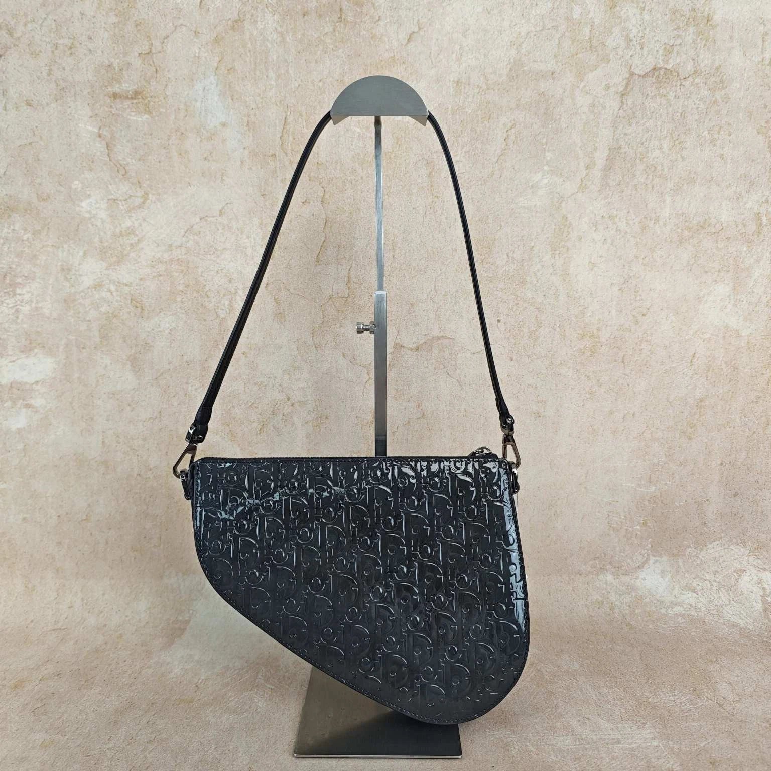 Dior Saddle Black Shoulder Bag Crossbody Excellent