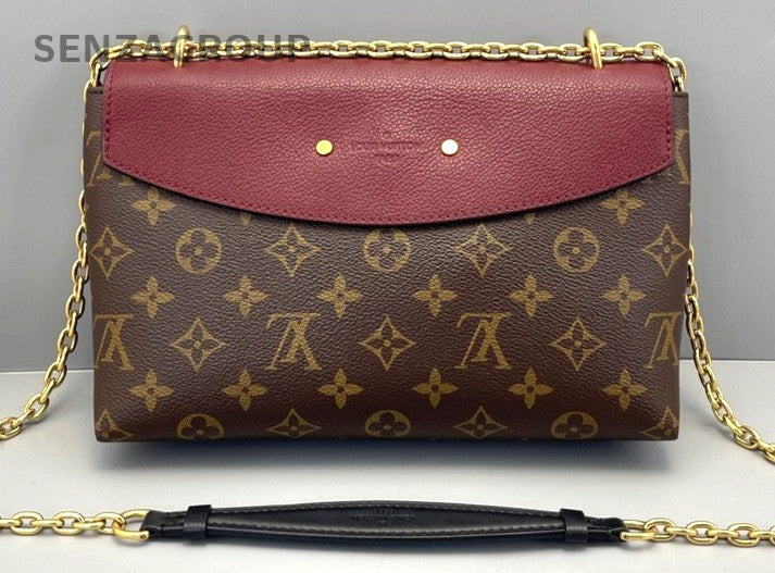 Louis Vuitton Saint Monogram Chain Strap Shoulder bag Purple Red Women