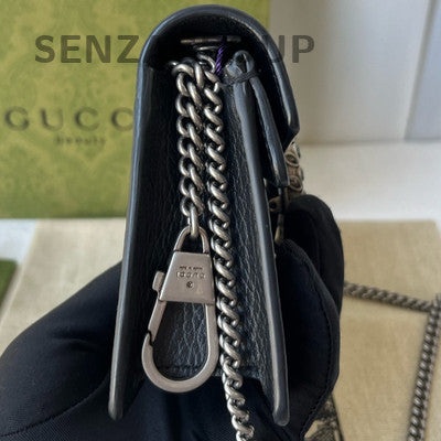 Gucci Dionysus Mini Black Silver Chain Shoulder Bag for Women