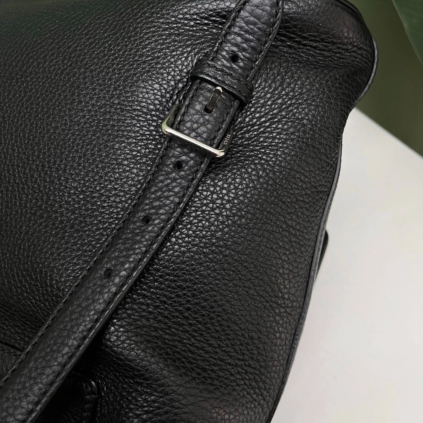 Gucci Tassel Bamboo Black Backpack Silver Hardware Women Fashion