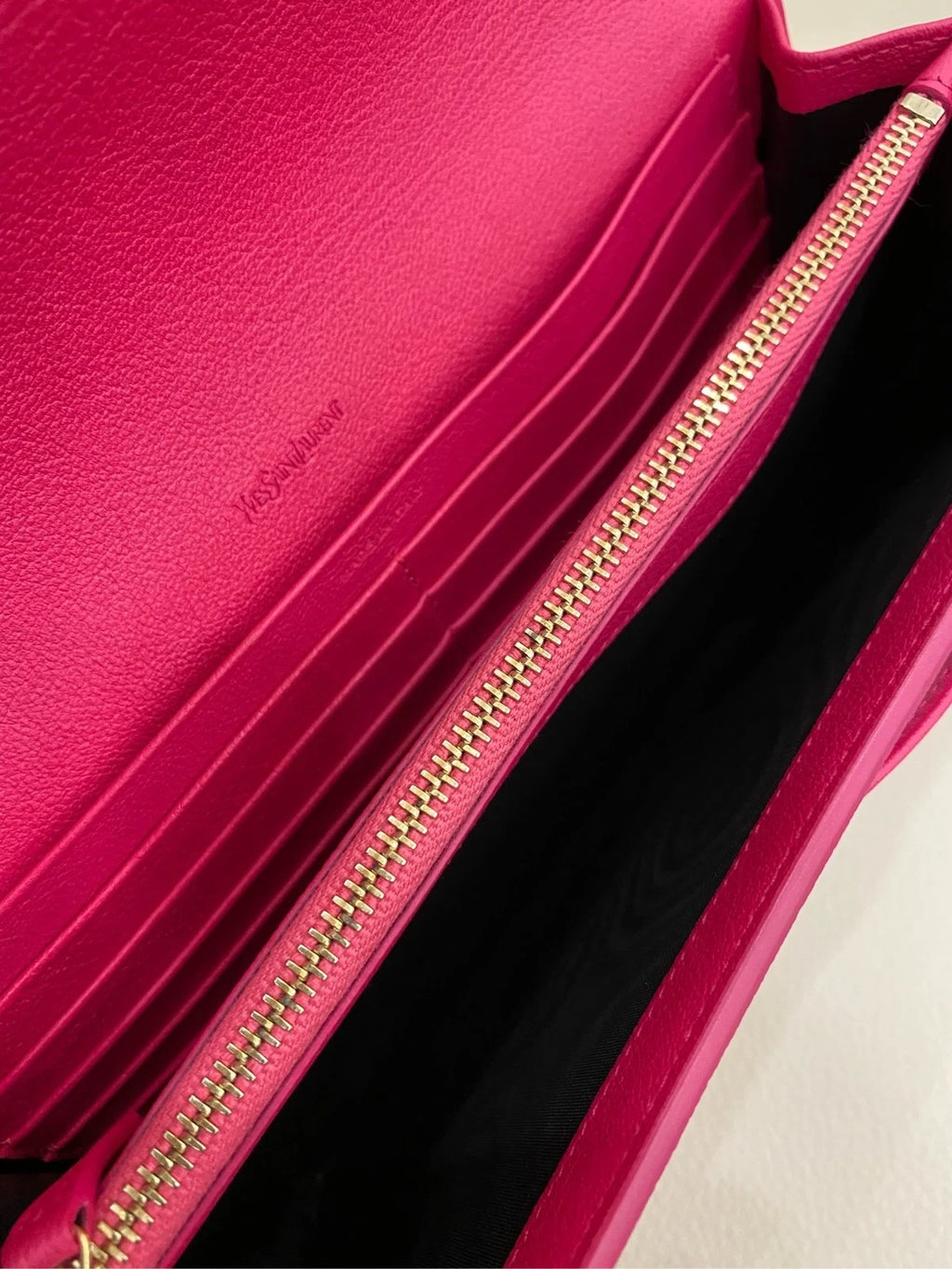 YSL Embossed Leather Chain Crossbody Bag For Women