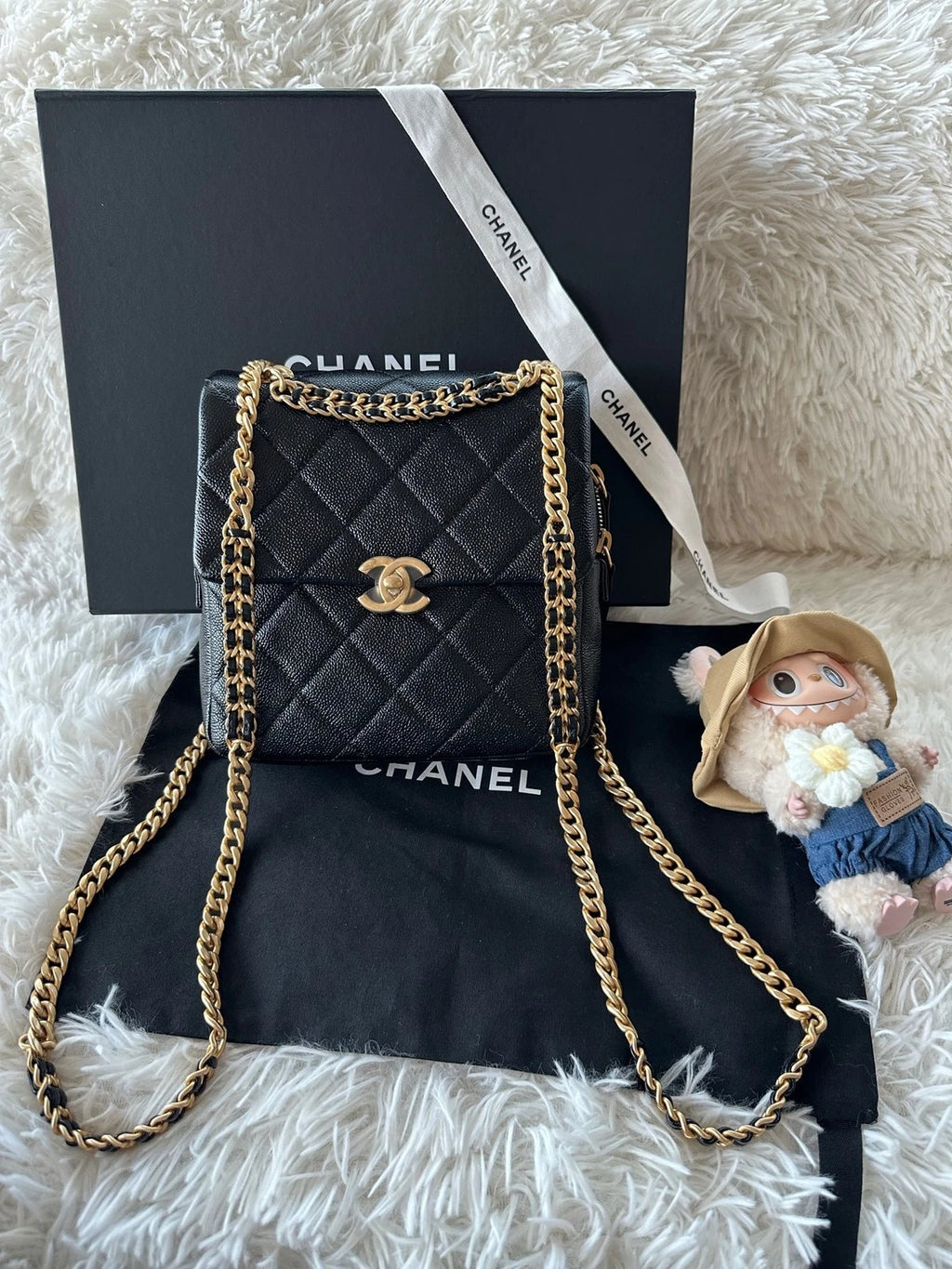 NEW CHANEL Lambskin Chain Backpack For Women