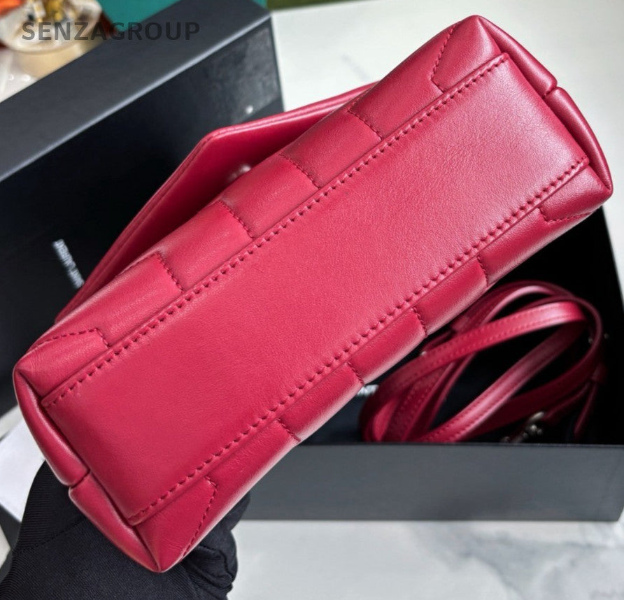 YSL Saint Laurent LOULOU Puffer Dark Red Shoulder bag Crossbody Women