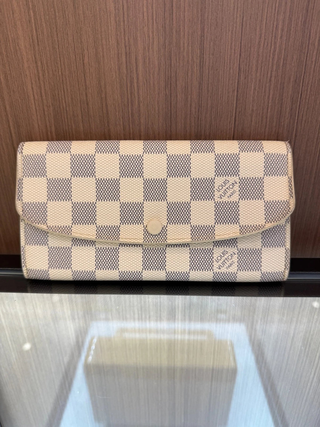 Louis Vuitton White Damier Canvas Long Flap Wallet For Women
