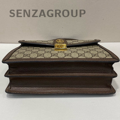 Gucci Ophidia Messenger Bag Brown Gold Women's Shoulder Handbag