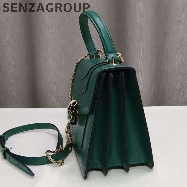 Bvlgari Serpenti Chain Shoulder Bag Green Classic Fashion Women