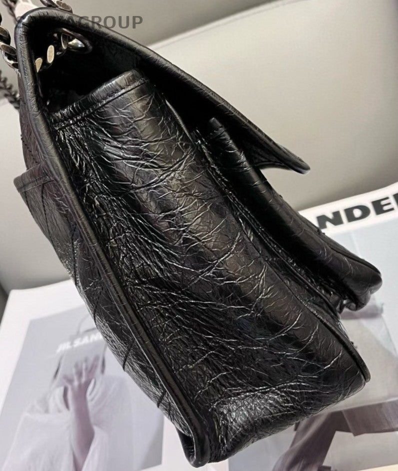 Saint Laurent Niki MM Chain Shoulder Bag Black Used Women Classic Fashion