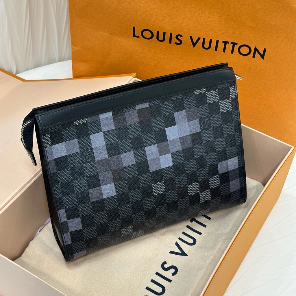 Louis Vuitton Canvas Pochette Voyage Clutch For Women