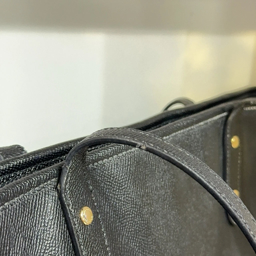 Coach Black Canvas Tote Shoulder Bag For Women