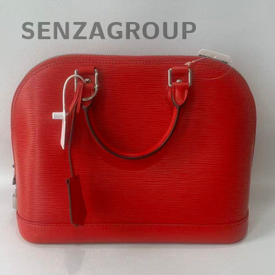 Louis Vuitton Monogram Watercolor Red Silver Handbag Women Classic