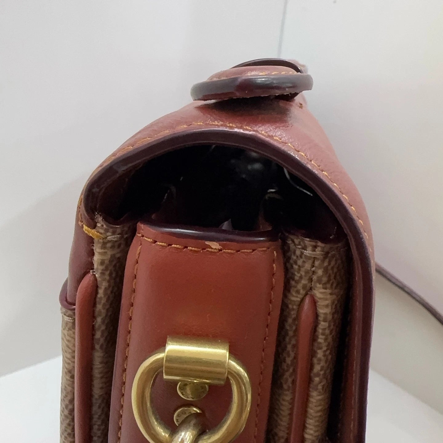 Coach Canvas Women's Colorblock Monogram Messenger Shoulder Crossbody Handbag