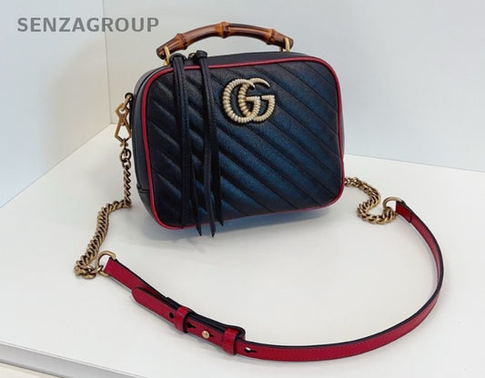 Gucci GG Marmont Camera bag Top Handle 2way Chain Shoulder Handbag Women