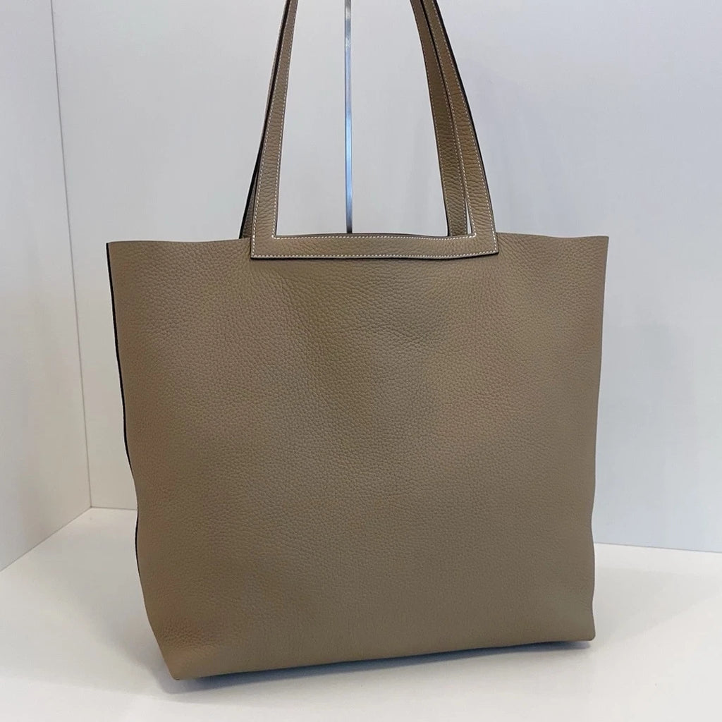 Hermes Cabaseiller Tote Shoulder Bag Gray Used Women Classic