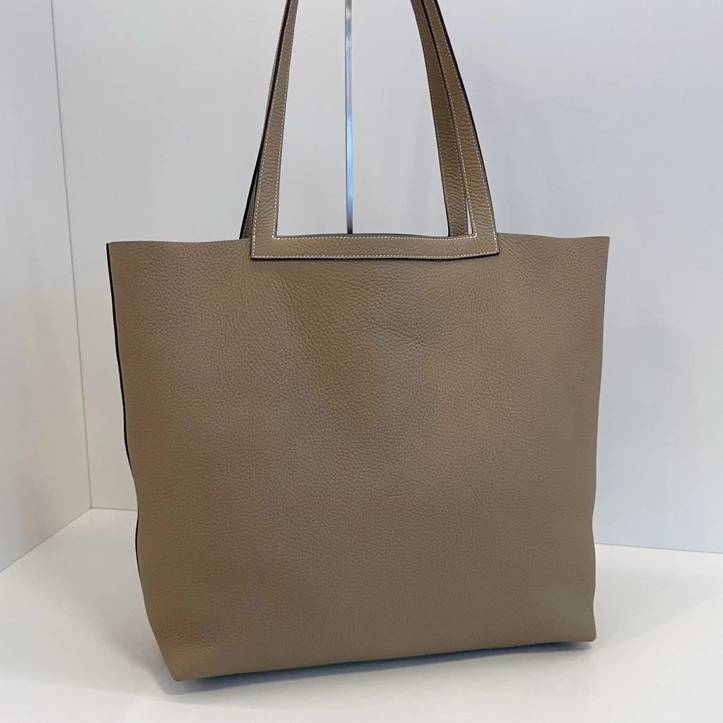 Hermes Cabaseiller Tote Shoulder Bag Gray Used Women Classic
