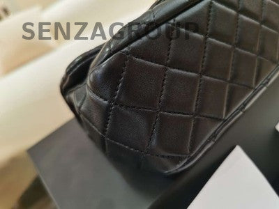 Chanel Black Quilted Gold Chain Shoulder Bag Classic Fashion Women
