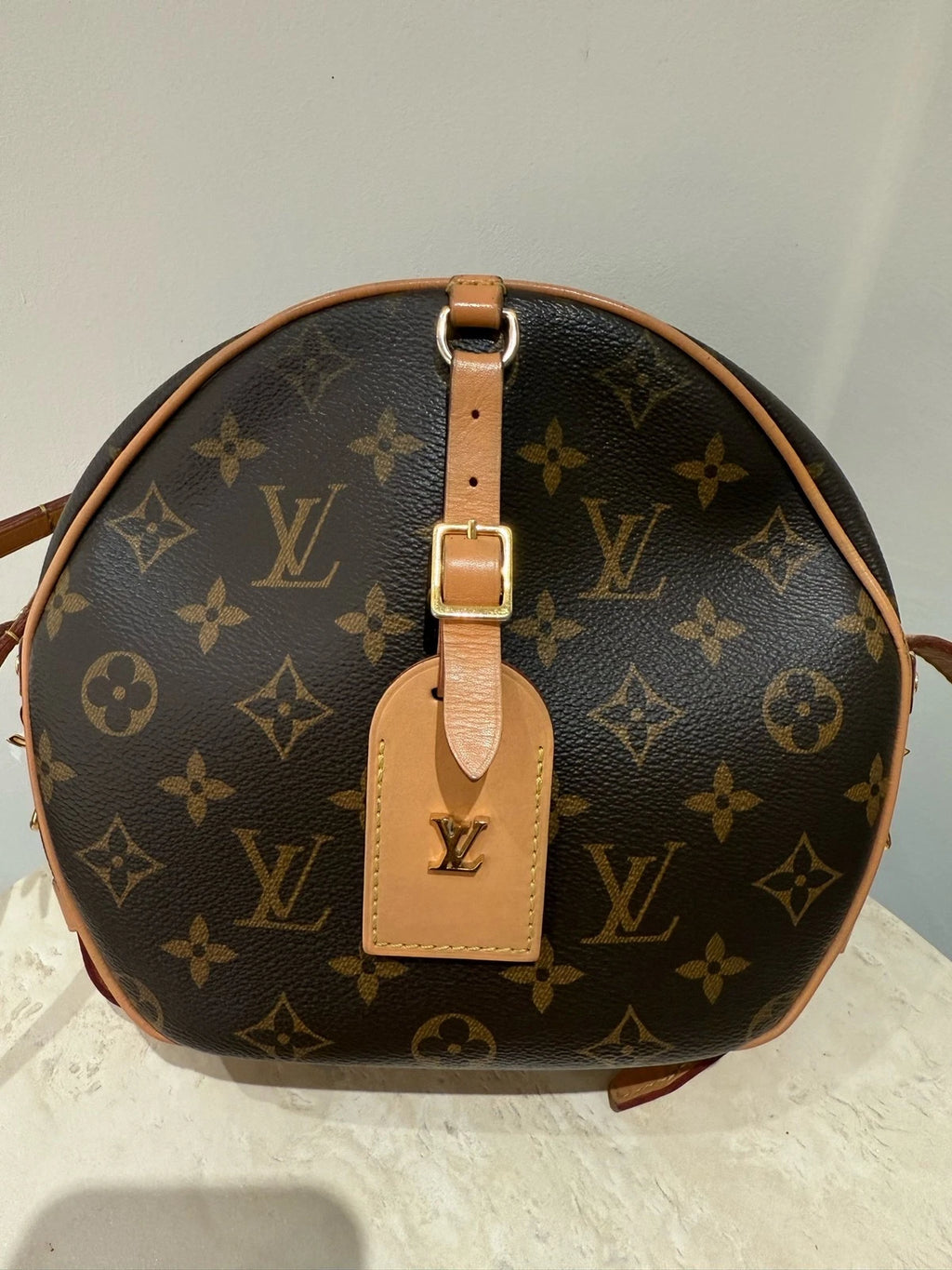 Louis Vuitton Brown Monogram Canvas Round Shoulder Crossbody Women