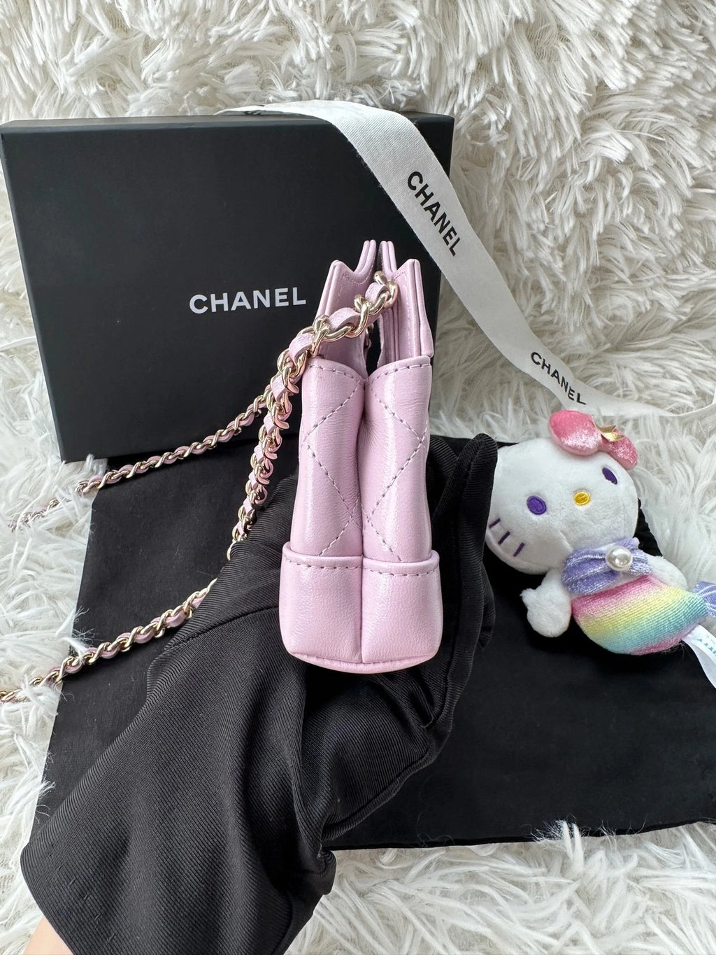 CHANEL 31 Bag Super Mini Pink Purple Gold Hardware Crossbody Handbag Women