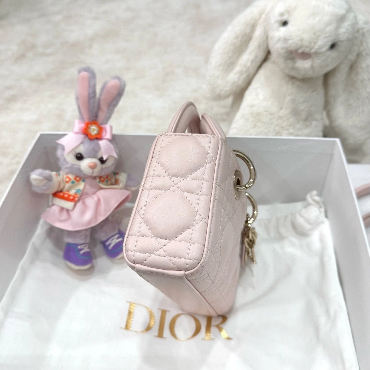 Dior Sakura Pink Ultra Mini Djoy Crossbody Top Handle Bag For Women