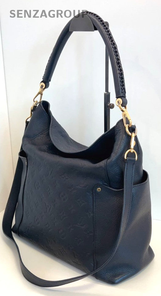 Louis Vuitton Melie Hobo Monogram Empreinte 2WAY Shoulder Handbag Black Gold