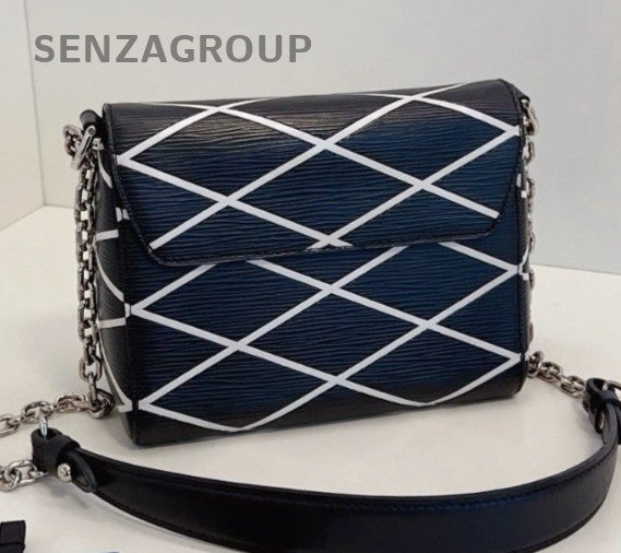 Louis Vuitton Twist PM Epi Chain Shoulder Crossbody Black Silver Women Classic