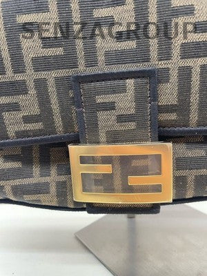 Fendi Medium Black Gold Tote Shoulder Bag - Classic Fashion Women