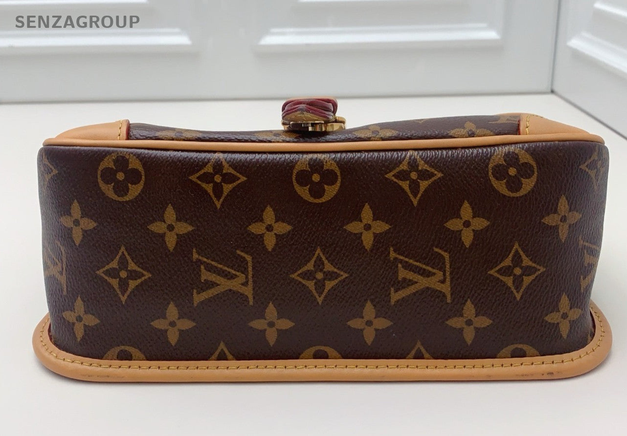 Louis Vuitton Diane Monogram 2Way Shoulder Bag Crossbody Brown Gold Women