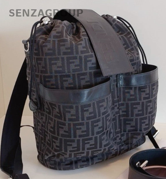 Fendi Strike MM Backpack Black Silver Unisex Adults Classic