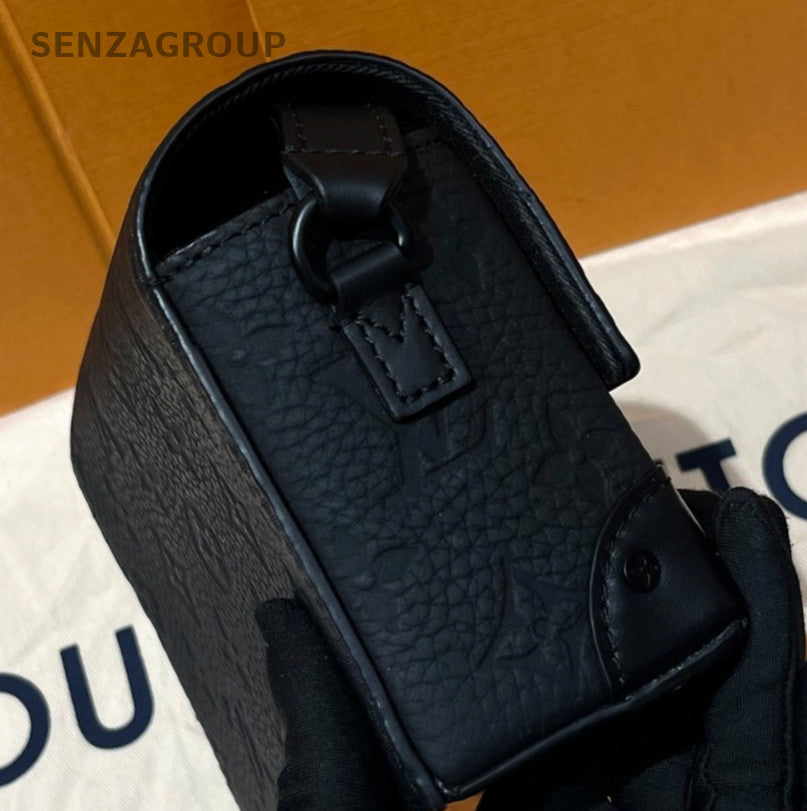 Louis Vuitton Steamer Embossed Leather  Crossbody Bag Black Brand New