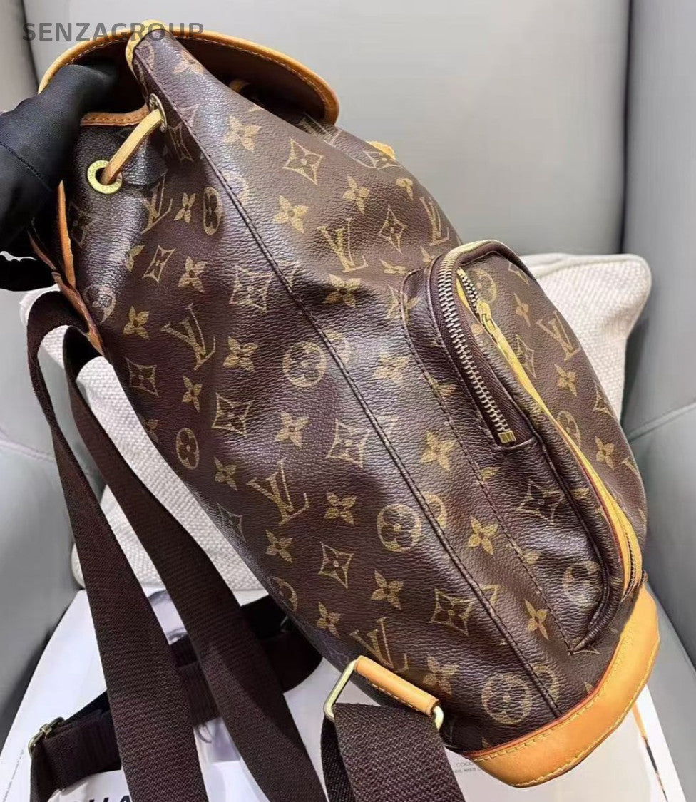 Louis Vuitton Bosphore Monogram Backpack Brown Gold Unisex Adults Classic