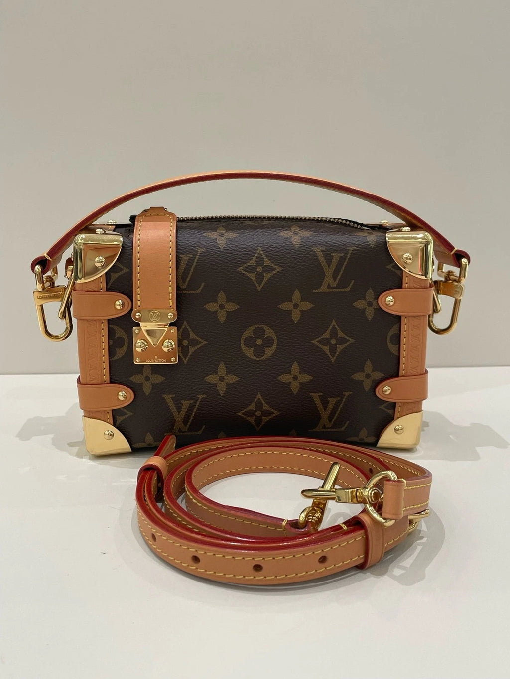 Louis Vuitton Canvas Side Trunk Mini Crossbody Bag For Women