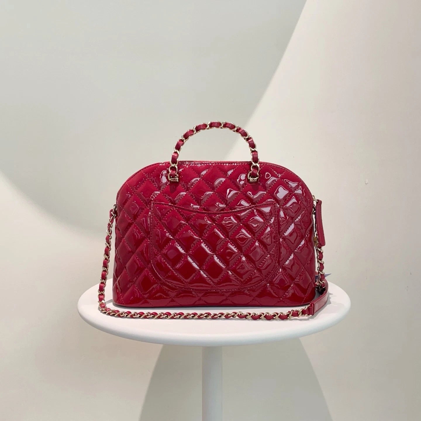 Chanel Shell Top Handle Bag Handbag Women Classic