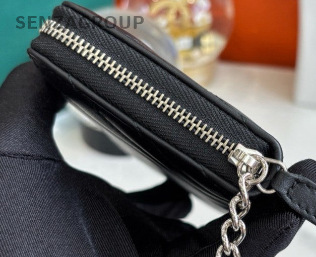 Chanel Calfskin Clutch Wallet Black