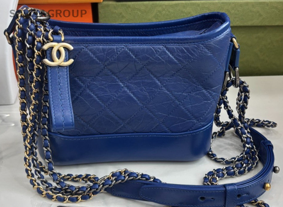 CHANEL Gabrielle Klein blue Calfskin Shoulder bag Crossbody