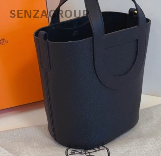 Hermes In The Loop Tote Bag Black Gold Used Women Classic