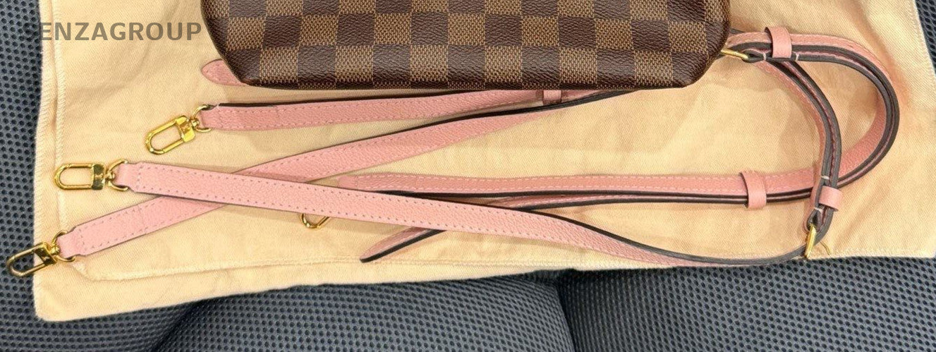 Louis Vuitton Clapton Backpack Pink Brown Gold Used Women Classic Designer