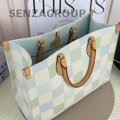 Louis Vuitton Colorful Damier Onthego MM Tote Bag Women Fashion