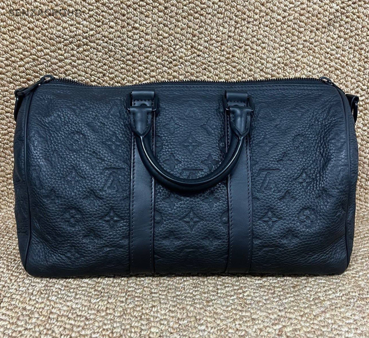 Louis Vuitton Keepall 35 Monogram Top Handle Bag Crossbody Unisex Adults  Black
